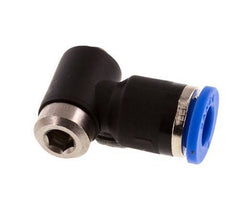 6mm x M 5 90deg Elbow L-shape Push-in Fitting with Male Threads Brass/PA 66 NBR Inner Hexagon Rotatable [2 Pieces]
