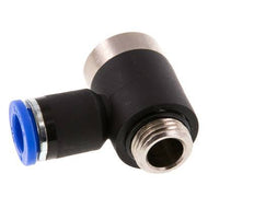 Codo de 8mm x G1/4'' en forma de L con rosca macho latón/PA 66 NBR interior hexagonal giratorio [2 piezas]