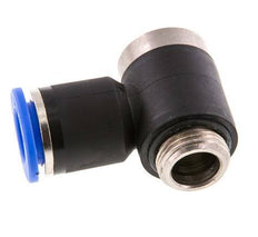 12mm x G3/8'' 90deg Elbow L-shape Push-in Fitting with Male Threads Brass/PA 66 NBR Inner Hexagon Rotatable