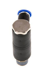 Racor rápido de 2 vías de 4mm x R1/8'' con rosca macho Latón/PA 66 NBR Giratorio