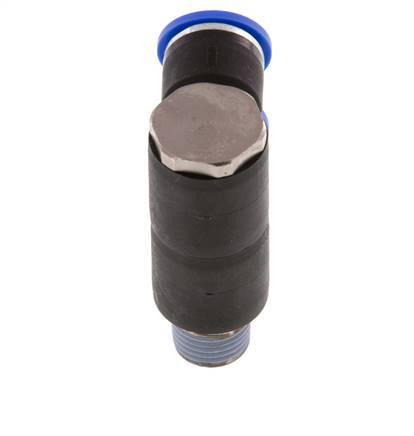 Racor rápido de 2 vías de 10 mm x R1/4'' con rosca macho Latón/PA 66 NBR Giratorio