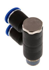 Racor rápido de 2 vías de 12 mm x R3/8'' con rosca macho Latón/PA 66 NBR Giratorio