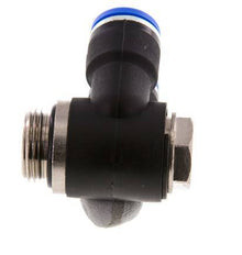 Codo doble de 90 grados 10mm x G3/8'' con rosca macho Latón/PA 66 NBR Giratorio