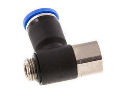 8mm x G1/8'' Elbow Push-in Fitting with Male-Female Threads Brass/PA 66 NBR [2 Pieces]