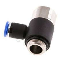 8mm x G3/8'' Elbow Push-in Fitting with Male-Female Threads Brass/PA 66 NBR
