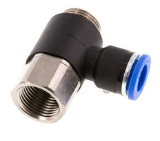 10mm x G3/8'' Elbow Push-in Fitting with Male-Female Threads Brass/PA 66 NBR