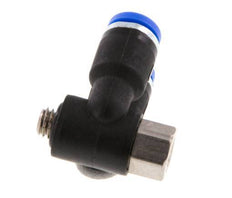 Codo doble de 90 grados 4mm x M 5 con rosca macho-hembra Latón/PA 66 NBR giratorio [2 piezas]