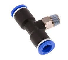 8mm x R1/8'' Inline Tee Push-in Fitting with Male Threads Brass/PA 66 NBR Rotatable [2 Pieces]