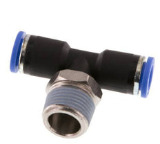 Racor en T de 8mm x R3/8'' con rosca macho latón/PA 66 NBR giratorio [2 piezas]