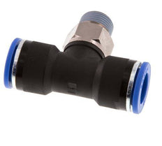 14mm x R3/8'' Inline Tee Push-in Fitting with Male Threads Brass/PA 66 NBR Rotatable