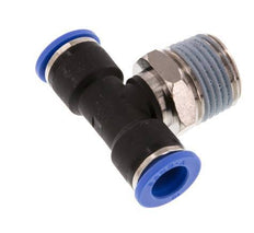 10mm x R1/2'' Inline Tee Push-in Fitting with Male Threads Brass/PA 66 NBR Rotatable