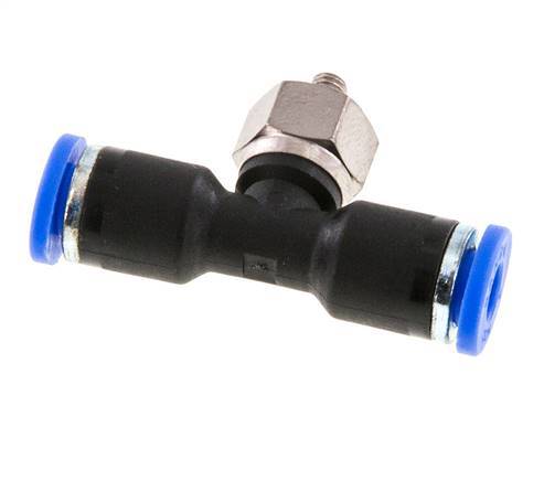 Racor en T de 4mm x M 3 con rosca macho Acero/PA 66 NBR Giratorio [2 piezas]