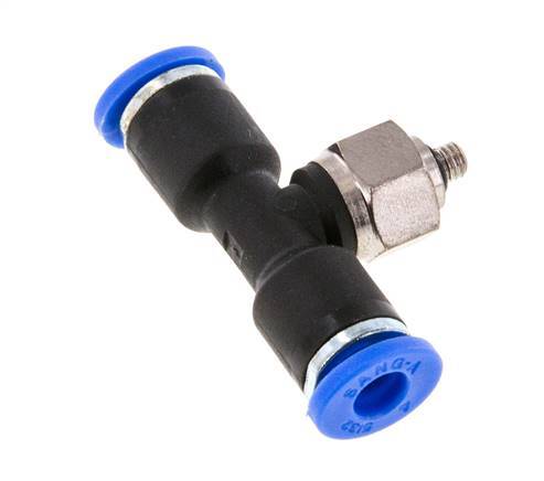 Racor en T de 4mm x M 3 con rosca macho Acero/PA 66 NBR Giratorio [2 piezas]