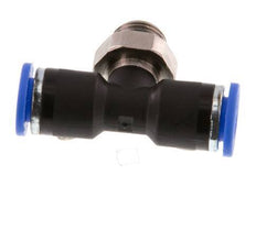 6mm x G1/8'' Inline Tee Push-in Fitting with Male Threads Brass/PA 66 NBR Rotatable [2 Pieces]