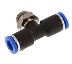 8mm x G1/4'' Inline Tee Push-in Fitting with Male Threads Brass/PA 66 NBR Rotatable [2 Pieces]