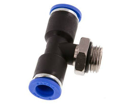8mm x G1/4'' Inline Tee Push-in Fitting with Male Threads Brass/PA 66 NBR Rotatable [2 Pieces]