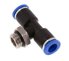 Racor en T de 8mm x G1/4'' con rosca macho latón/PA 66 NBR giratorio [2 piezas]