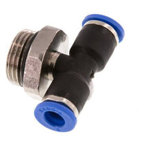 6mm x G3/8'' Inline Tee Push-in Fitting with Male Threads Brass/PA 66 NBR Rotatable [2 Pieces]