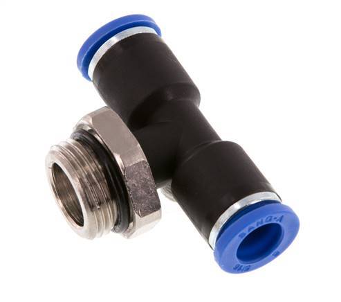 Racor en T de 8mm x G3/8'' con rosca macho latón/PA 66 NBR giratorio [2 piezas]