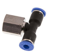4mm x G1/8'' Inline Tee Push-in Fitting with Female Threads Brass/PA 66 NBR Rotatable [2 Pieces]