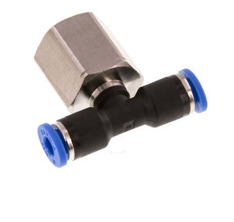 Racor en T de 4mm x G1/4'' con rosca hembra latón/PA 66 NBR giratorio [2 piezas]