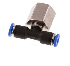 Racor en T de 4mm x G1/4'' con rosca hembra latón/PA 66 NBR giratorio [2 piezas]