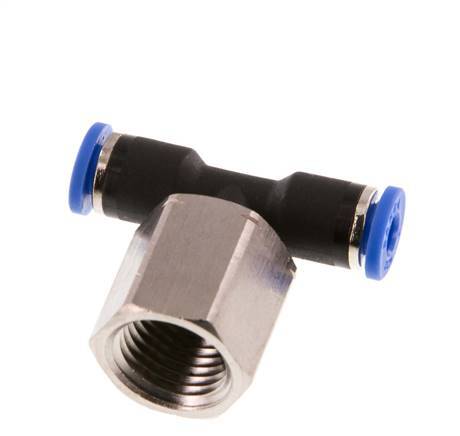 Racor en T de 4mm x G1/4'' con rosca hembra latón/PA 66 NBR giratorio [2 piezas]