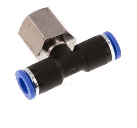 Racor en T de 8mm x G3/8'' con rosca hembra latón/PA 66 NBR giratorio [2 piezas]
