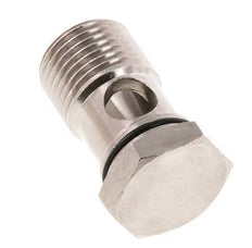 1-way nickel-plated Brass Banjo Bolt with G1/2'' Male Threads NBR
