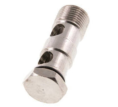 2-way nickel-plated Brass Banjo Bolt with G1/2'' Male Threads NBR