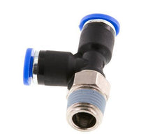 4mm x R1/8'' Right Angle Tee Push-in Fitting with Male Threads Brass/PA 66 NBR Rotatable [2 Pieces]