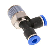 Racor en T en ángulo recto de 4mm x R1/4'' con rosca macho latón/PA 66 NBR giratorio [2 piezas]