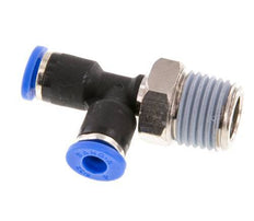 4mm x R1/4'' Right Angle Tee Push-in Fitting with Male Threads Brass/PA 66 NBR Rotatable [2 Pieces]