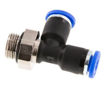 Racor en T en ángulo recto de 4mm x G1/8'' con rosca macho latón/PA 66 NBR giratorio [2 piezas]