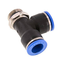14mm x G1/2'' Right Angle Tee Push-in Fitting with Male Threads Brass/PA 66 NBR Rotatable