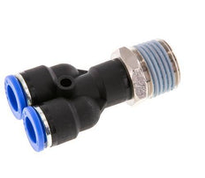 Racor rápido en Y de 10 mm x R1/2'' con rosca macho Latón/PA 66 NBR Giratorio