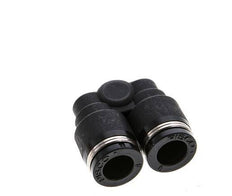 8mm x R1/8'' Y Push-in Fitting with Male Threads Brass/PBT NBR Rotatable
