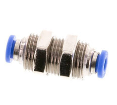 4mm Push-in Fitting Brass/PA 66 NBR Bulkhead [2 Pieces]