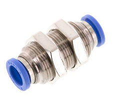 8mm Push-in Fitting Brass/PA 66 NBR Bulkhead [2 Pieces]