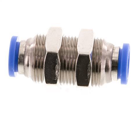 8mm Push-in Fitting Brass/PA 66 NBR Bulkhead [2 Pieces]
