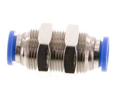 8mm Push-in Fitting Brass/PA 66 NBR Bulkhead [2 Pieces]