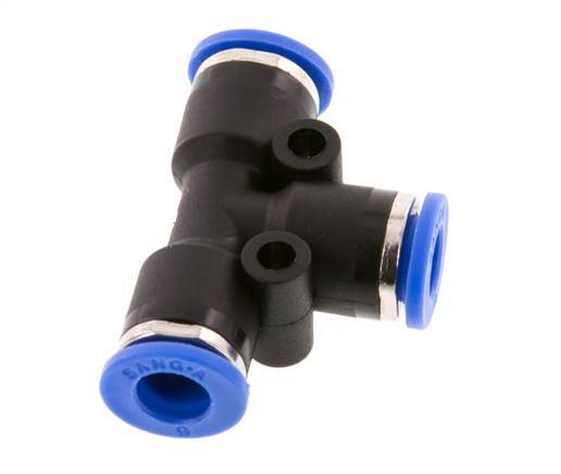 Racor en T de 6mm PA 66 NBR [2 piezas]