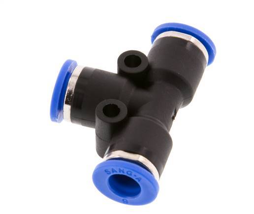 Racor en T de 6mm PA 66 NBR [2 piezas]