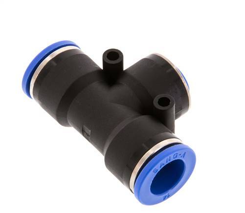 8mm x 14mm Tee Push-in Fitting PA 66 NBR