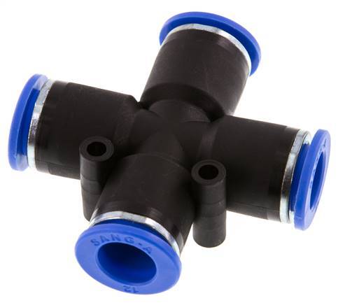 12mm Cross Push-in Fitting PA 66 NBR