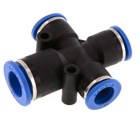 Racor en cruz 10mm x 12mm PA 66 NBR 3 salidas