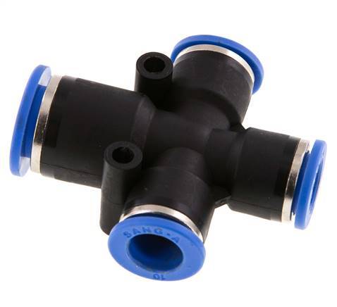 Racor en cruz 10mm x 12mm PA 66 NBR 3 salidas