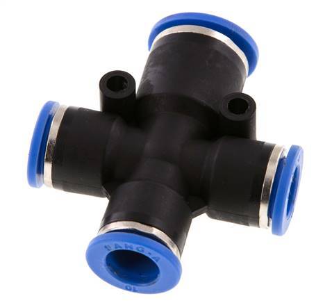 Racor en cruz 10mm x 12mm PA 66 NBR 3 salidas