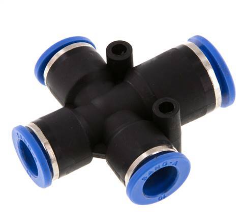 Racor en cruz 10mm x 12mm PA 66 NBR 3 salidas