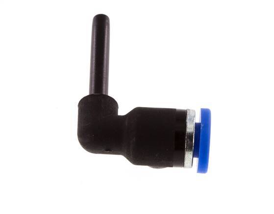 3mm x 3mm 90deg Elbow Push-in Fitting with Plug-in PA 66 NBR [5 Pieces]